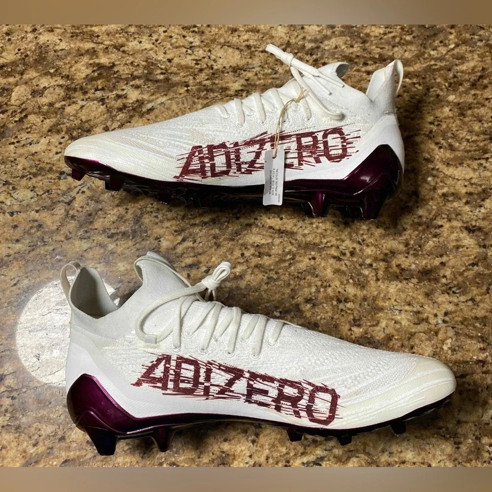 Men's Size‎ 15 Adidas Adizero Primeknit Football Cleats White Maroon HP8741 New
